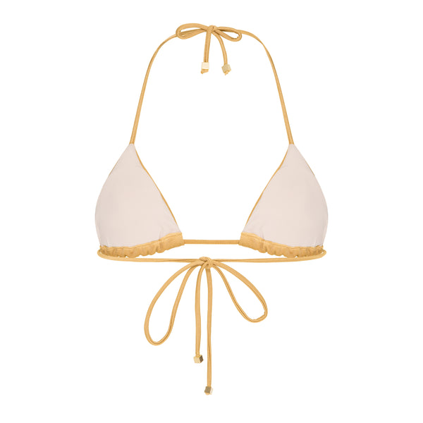 Sunshine Radiance - Yellow Trilobal String Bikini Top