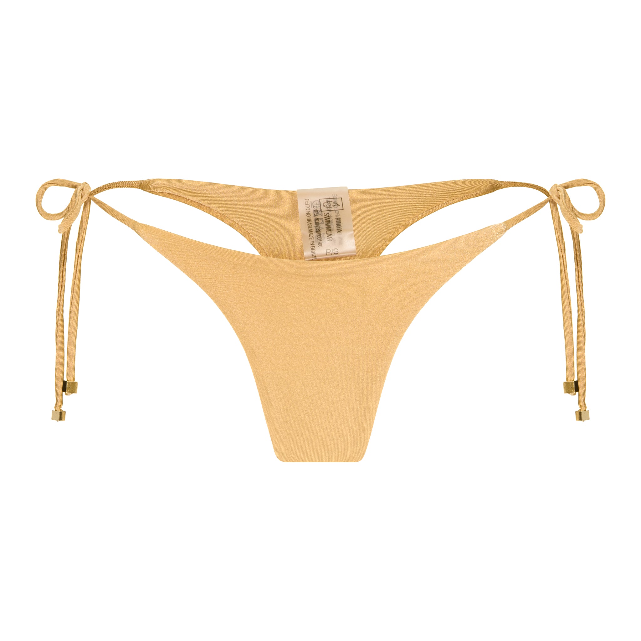 Sunshine Radiance - Yellow Trilobal String Tie-Side Bikini Bottom