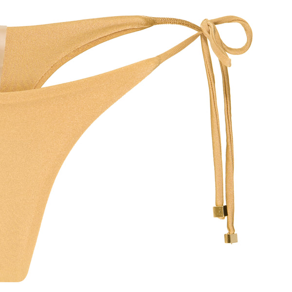 Sunshine Radiance - Yellow Trilobal String Tie-Side Bikini Bottom