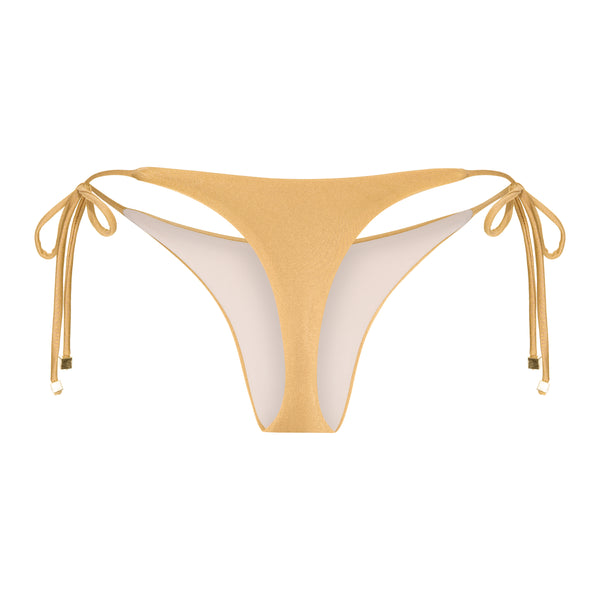 Sunshine Radiance - Yellow Trilobal String Tie-Side Bikini Bottom