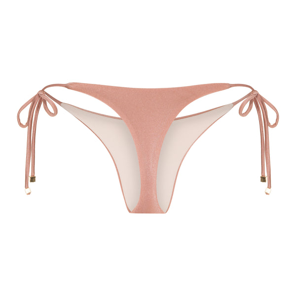 Blush Radiance - Pink Trilobal Tie-Side Bikini Bottom