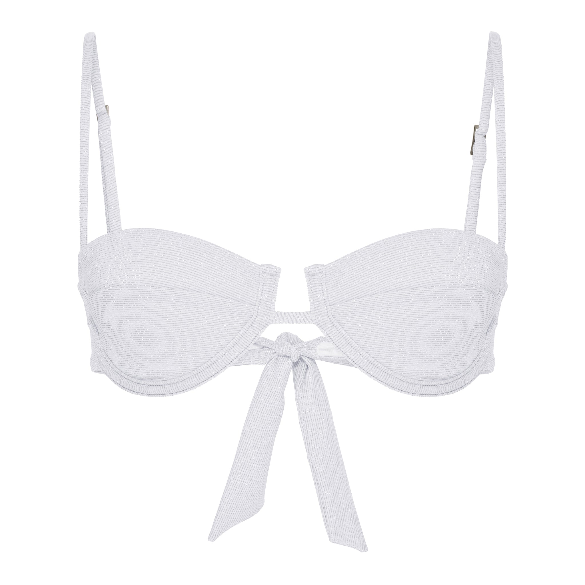 Lençóis Lurex Bikini Set Top, Adjustable Bottom and Skirt