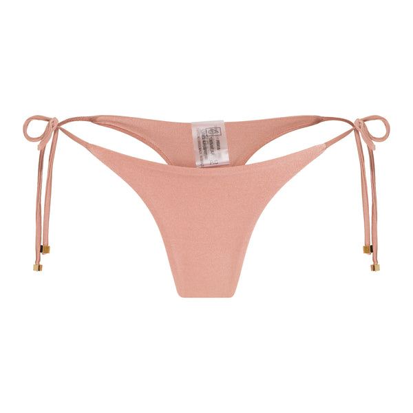 Blush Radiance - Pink Trilobal Tie-Side Bikini Bottom